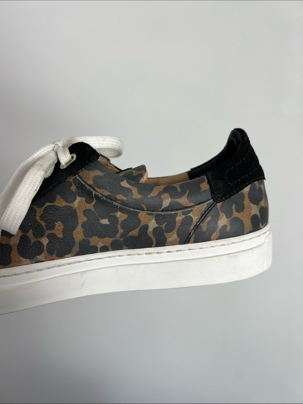 Belstaff dagenham leopard canvas suede low top sneakers tasmin gold colorway 38 - Picture 13 of 15